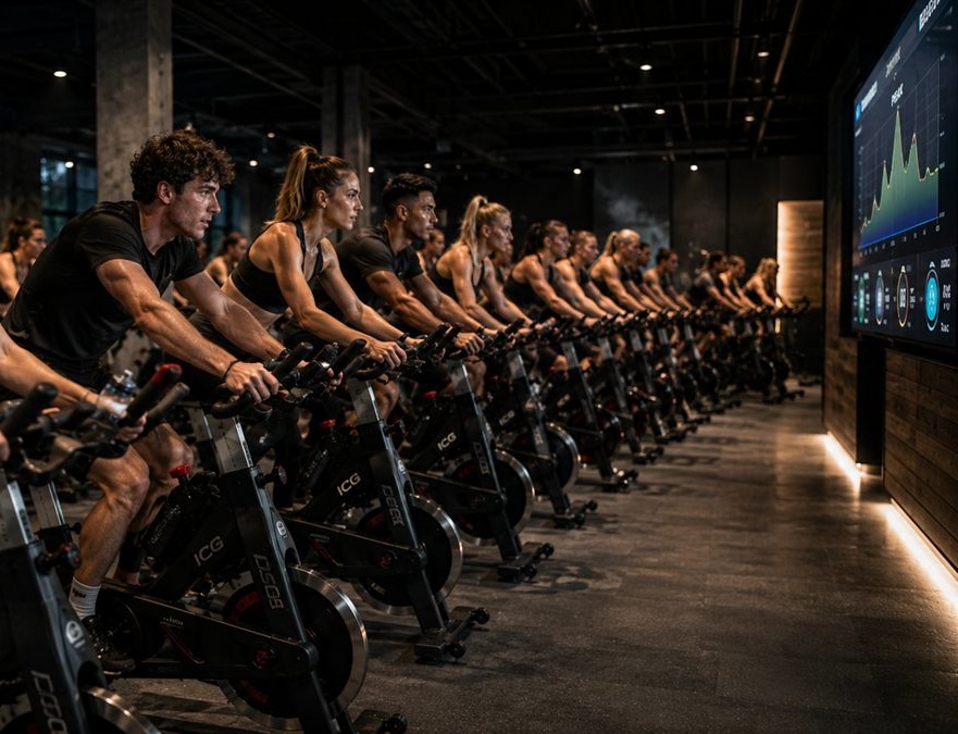 Cycling-Kurs mit Live-Leistungsdaten bei PEAK45